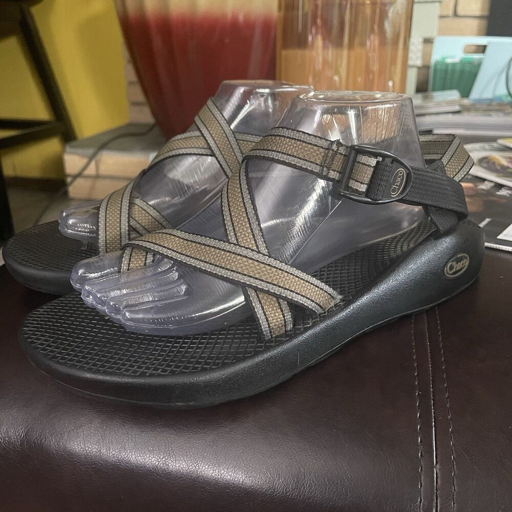 Chaco Z/1 Sandals Mens Size 11 Brown Tan Strappy Outdoor Hiking Trail Comfort